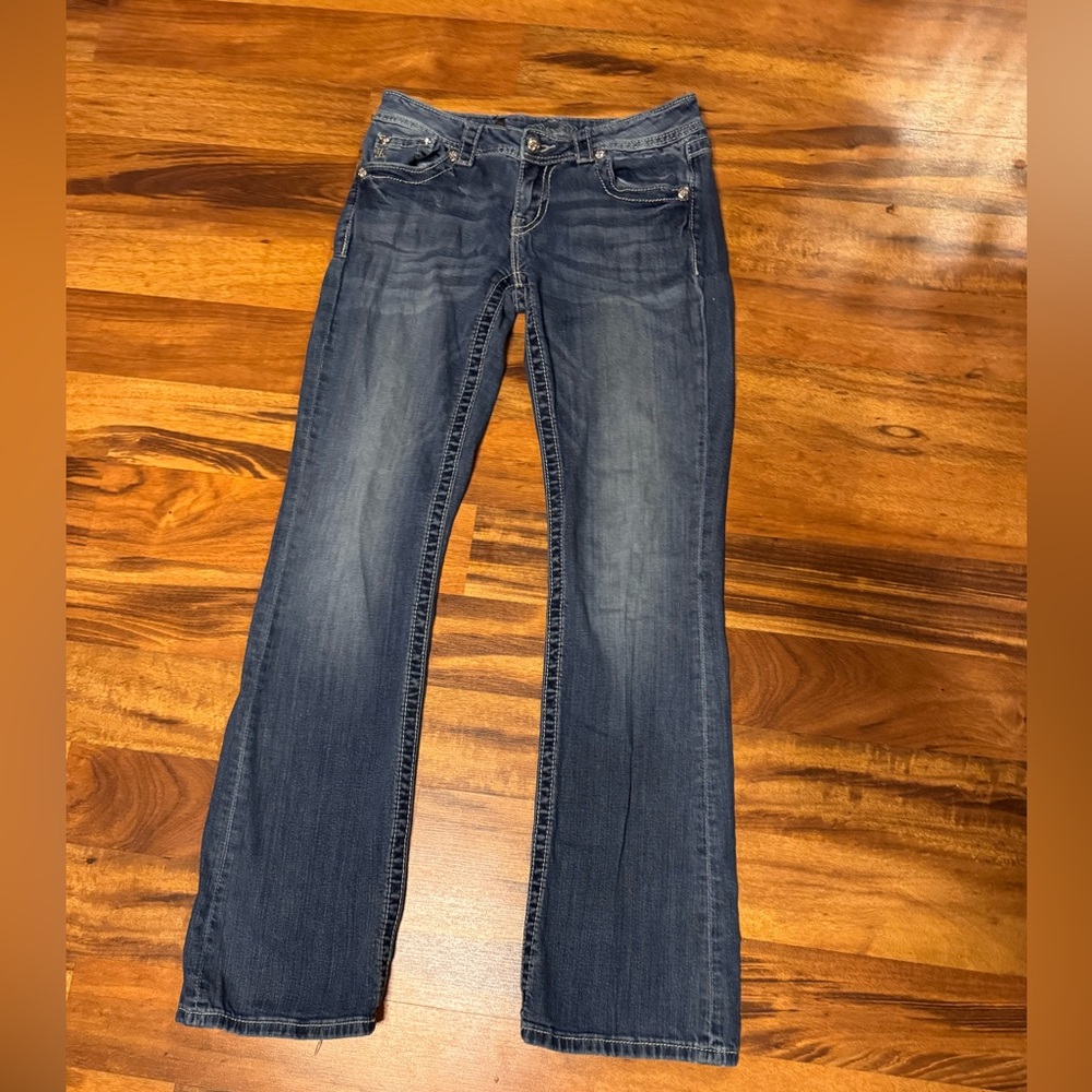 Miss Me Dark Blue Straight Leg Jeans